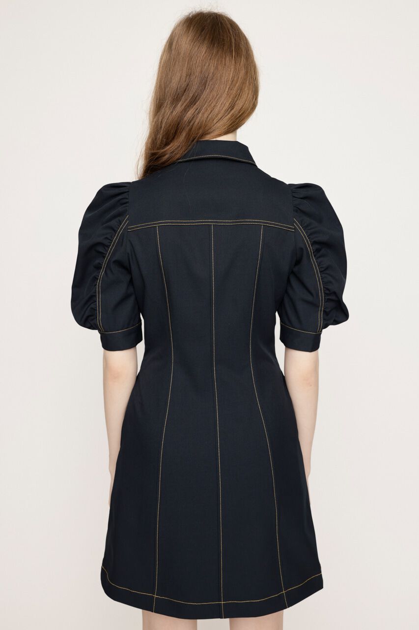 SLY「FRONT ZIP GATHER ショートワンピース」|ワンピース|