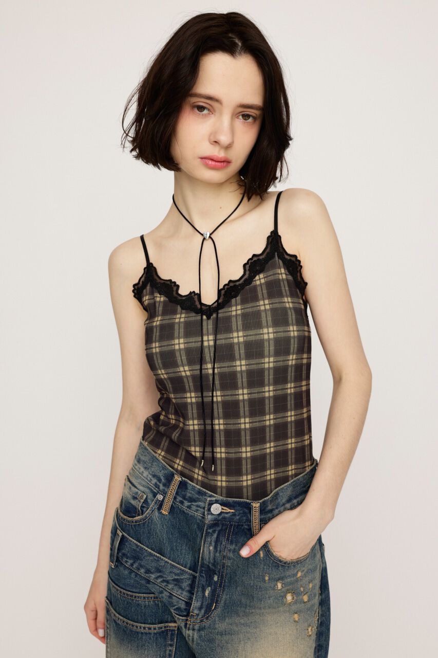 SLY「LACE DOCKING キャミソール」|キャミソール|M/BLK7