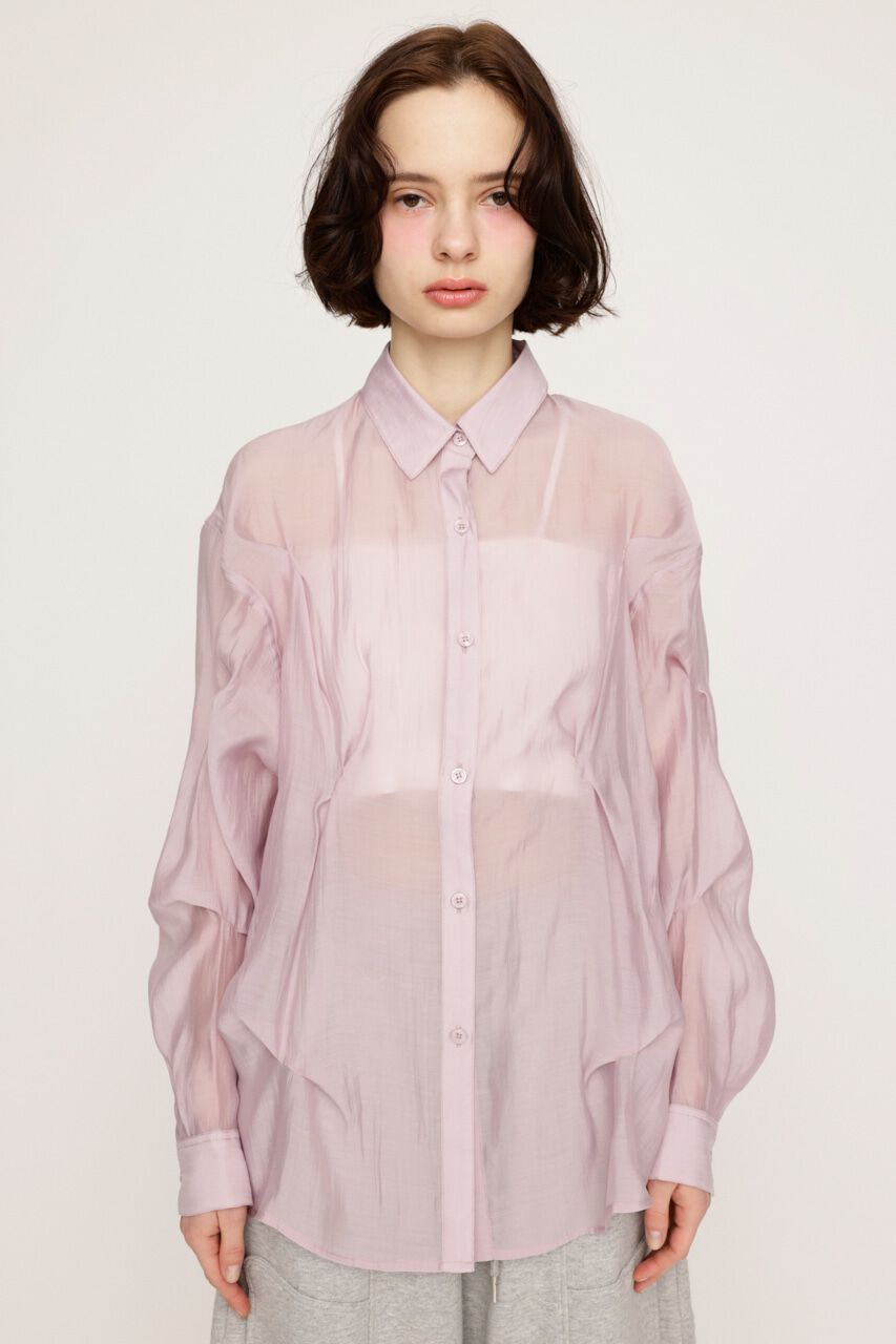 SLY「SHEER TUCKED シャツ」|シャツ・ブラウス|