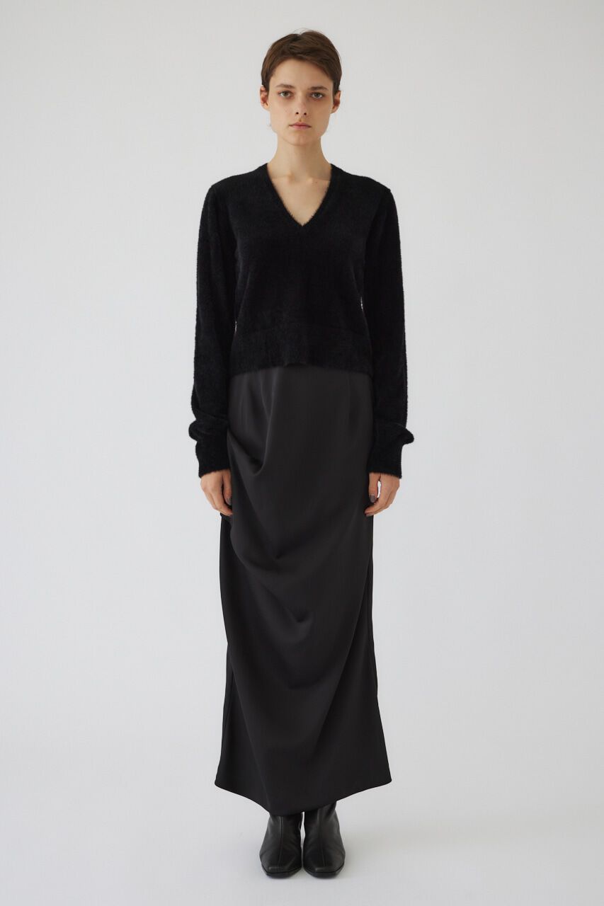 RIM.ARK 「Shaggy v neck knit tops」|ニット・セーター|BLK