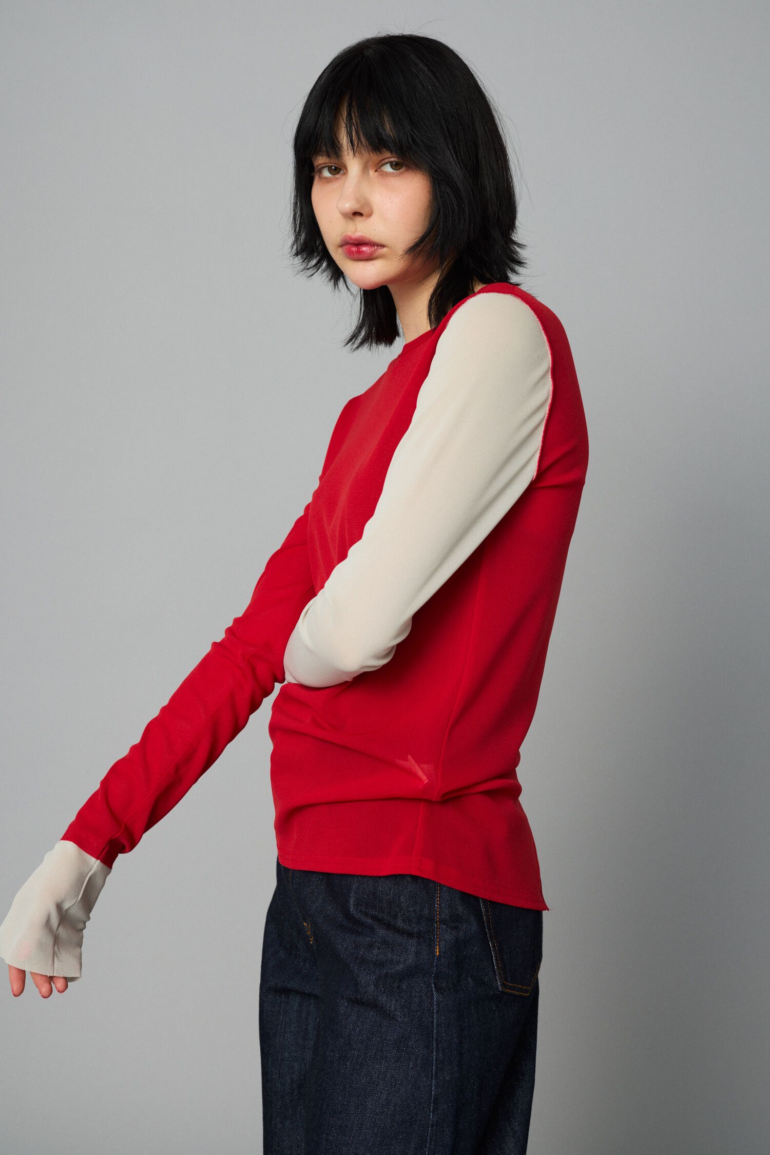 HeRIN.CYE「Crew neck mesh inner tops」|Tシャツ・カットソー|