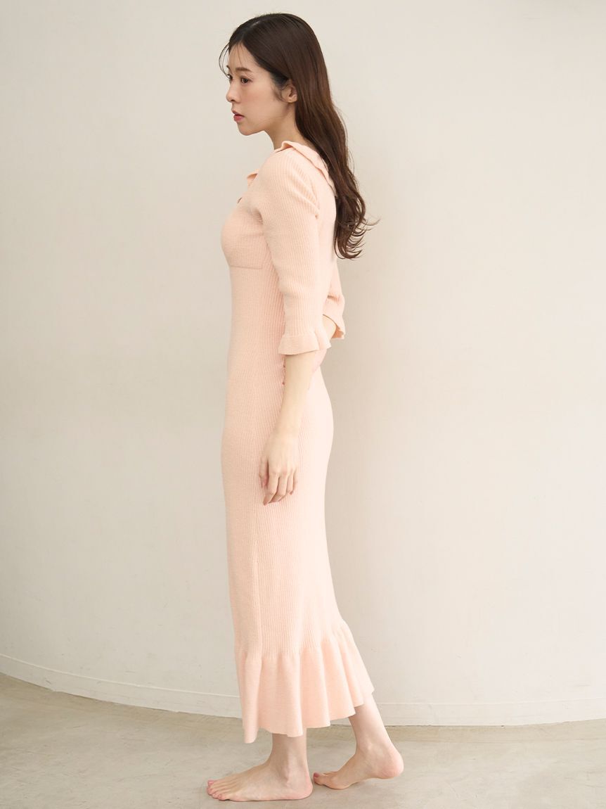 SNIDEL HOME「ニットフリルワンピース」|ルームウェア|