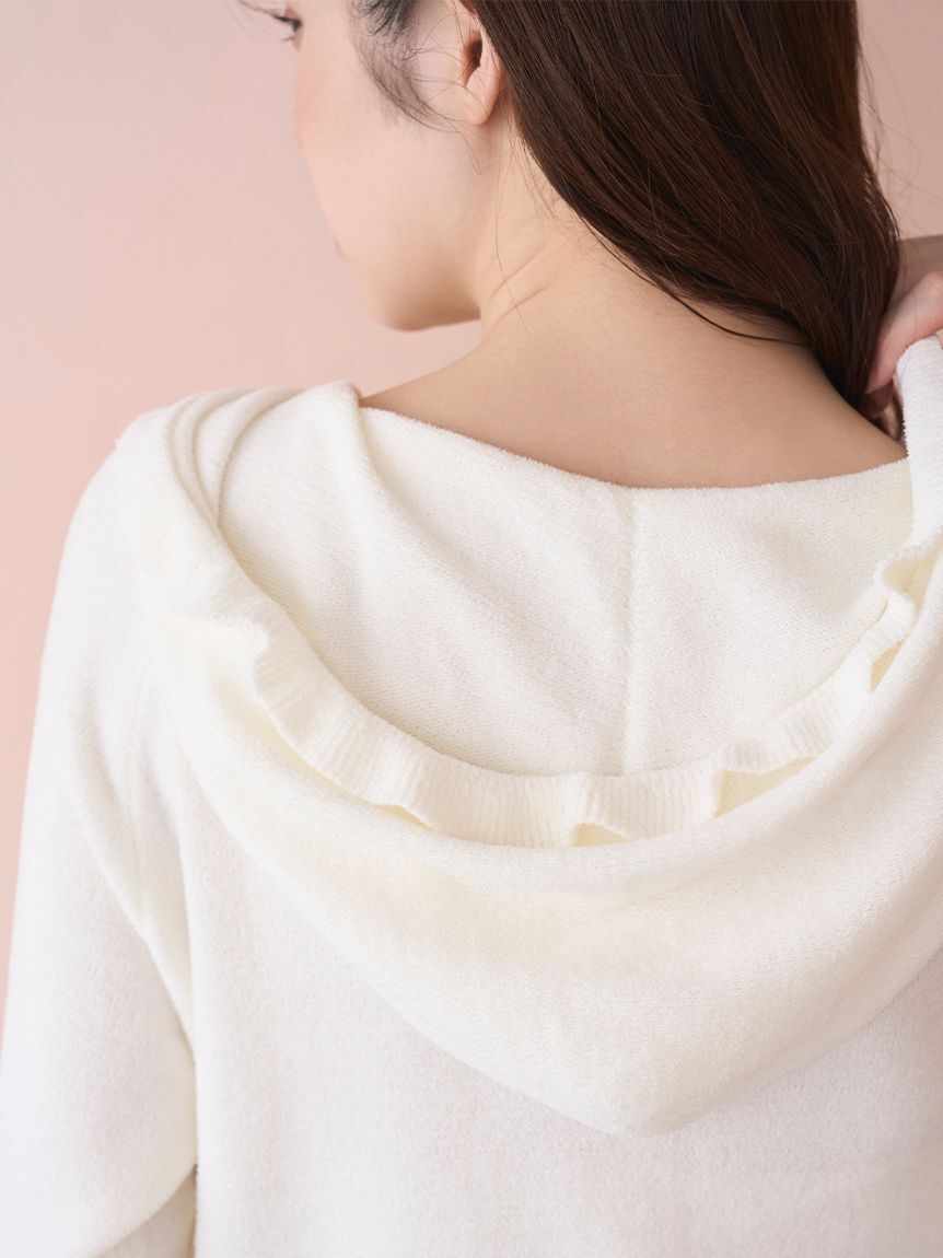 SNIDEL HOME「ニットフリルパーカー」|ルームウェア|