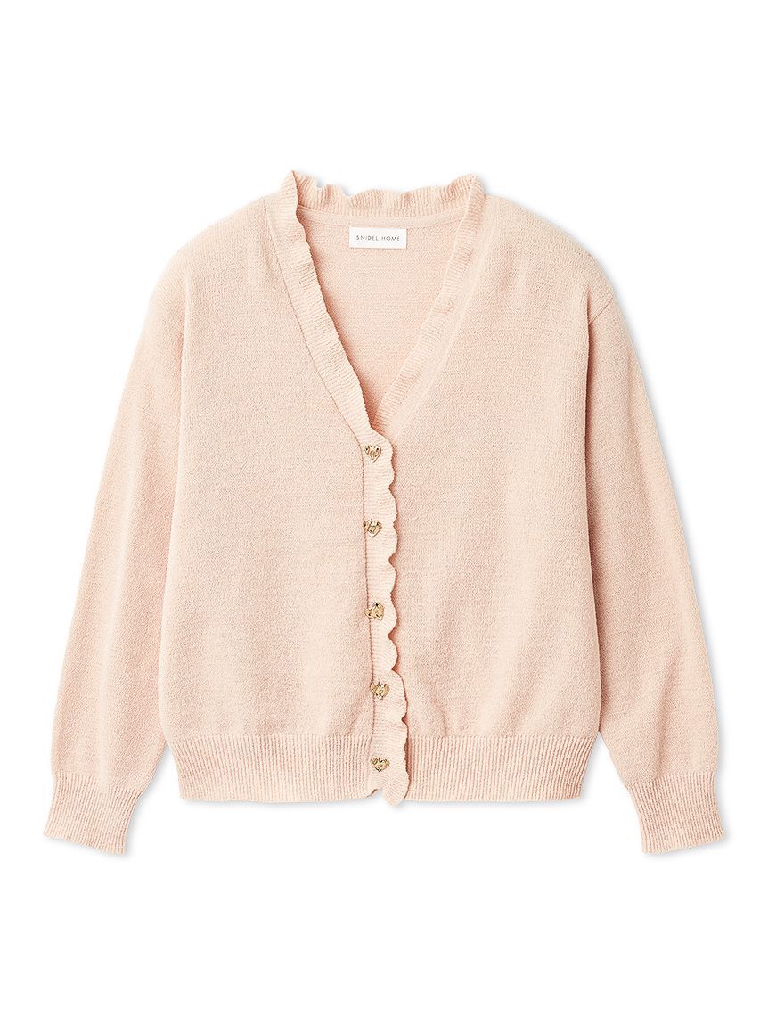 SNIDEL HOME「ハート釦フリルカーディガン」|ルームウェア|