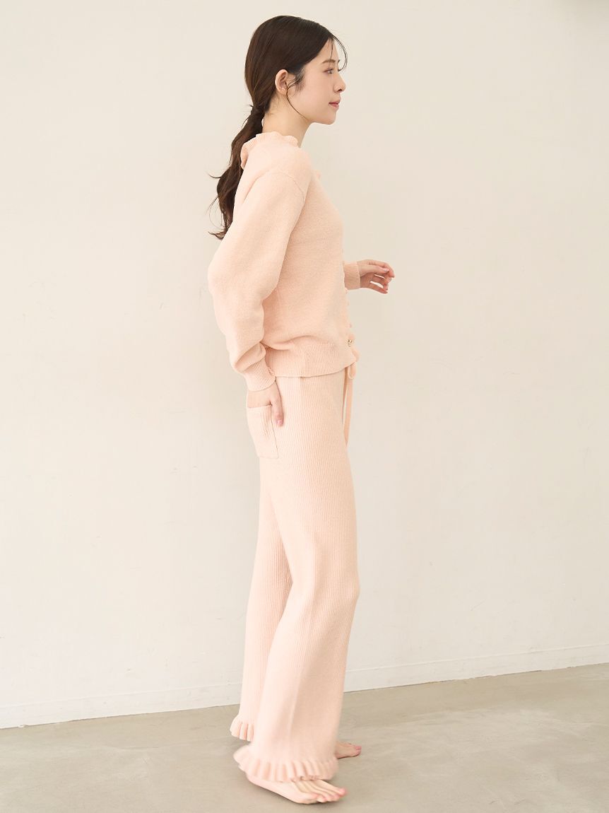 SNIDEL HOME「ハート釦フリルカーディガン」|ルームウェア|