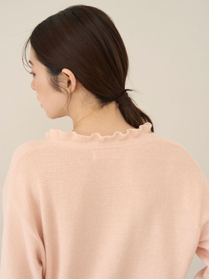 SNIDEL HOME「ハート釦フリルカーディガン」|ルームウェア|