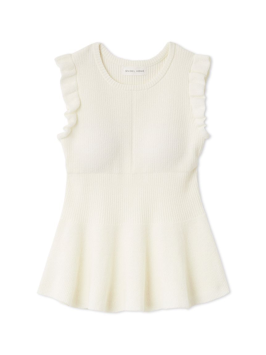 SNIDEL HOME「ニットフリルプルオーバー」|ルームウェア|