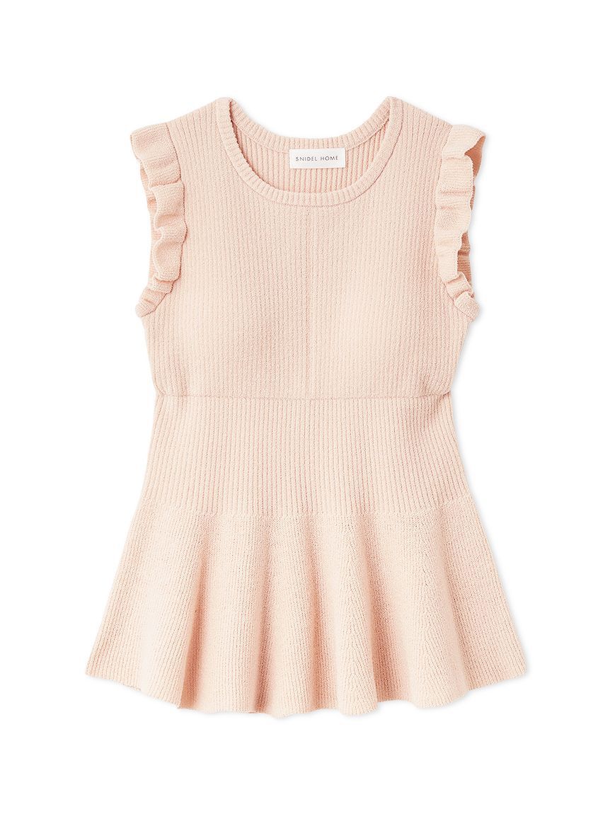 SNIDEL HOME「ニットフリルプルオーバー」|ルームウェア|