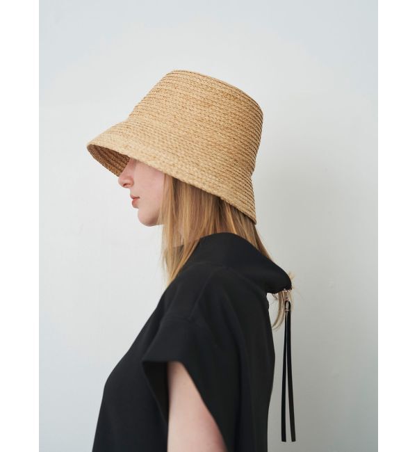 ELENDEEK「RAFFIA BUCKET HAT」|ハット|ベージュ