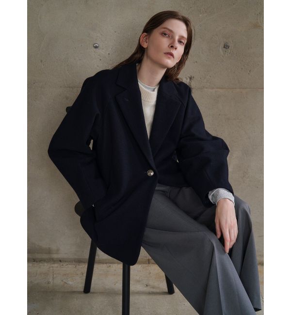 ELENDEEK「SOLID CHESTER CT」|チェスターコート|ネイビー