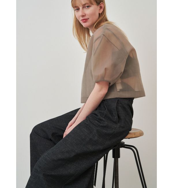ELENDEEK「MESH BONDING CROPPED TOP」|シャツ・ブラウス|