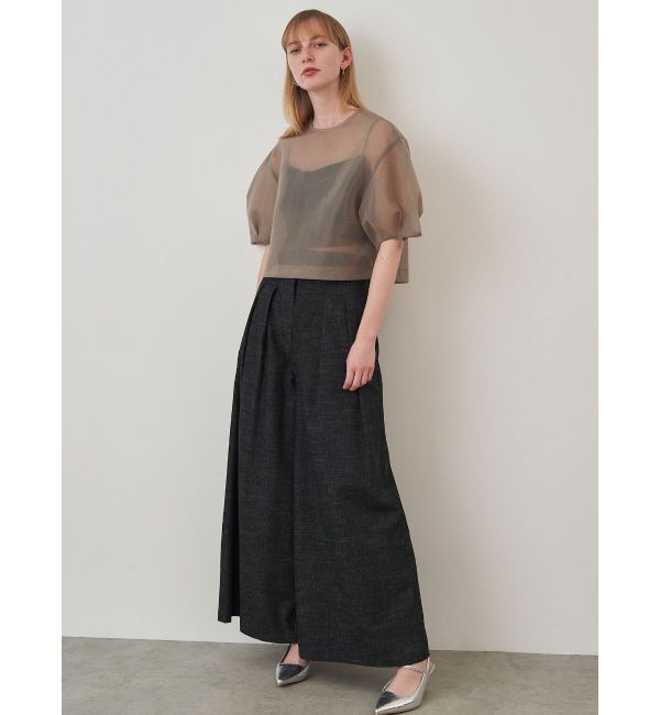ELENDEEK「MESH BONDING CROPPED TOP」|シャツ・ブラウス|
