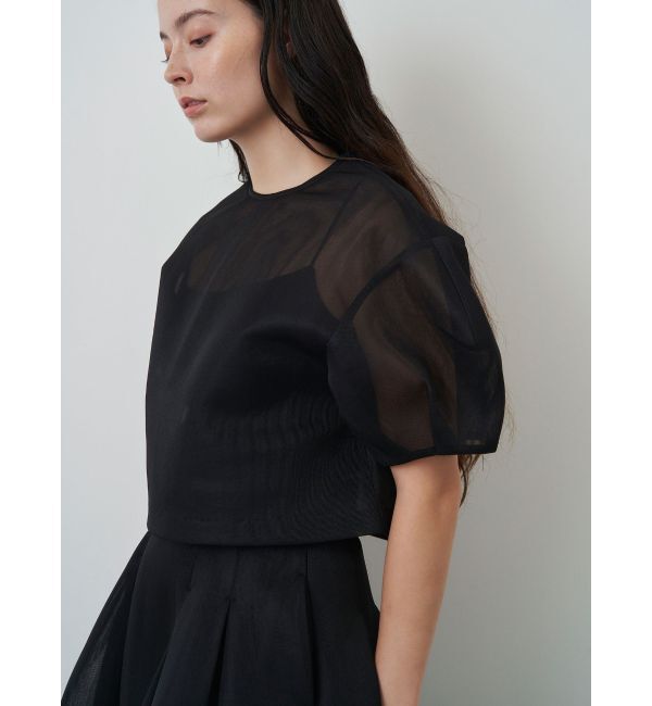 ELENDEEK「MESH BONDING CROPPED TOP」|シャツ・ブラウス|