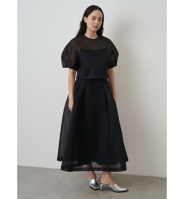 ELENDEEK「MESH BONDING CROPPED TOP」|シャツ・ブラウス|