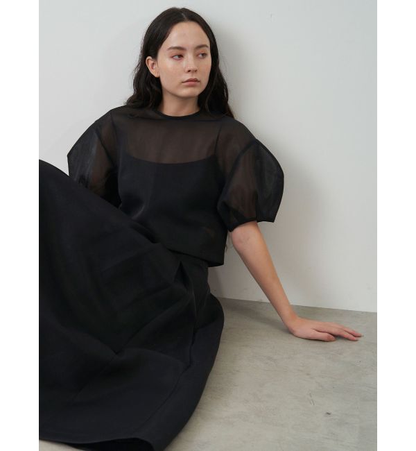 ELENDEEK「MESH BONDING CROPPED TOP」|シャツ・ブラウス|