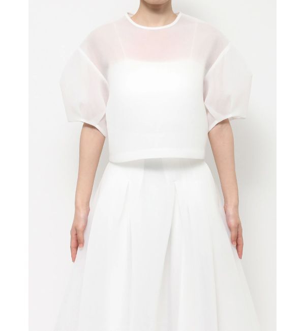 ELENDEEK「MESH BONDING CROPPED TOP」|シャツ・ブラウス|