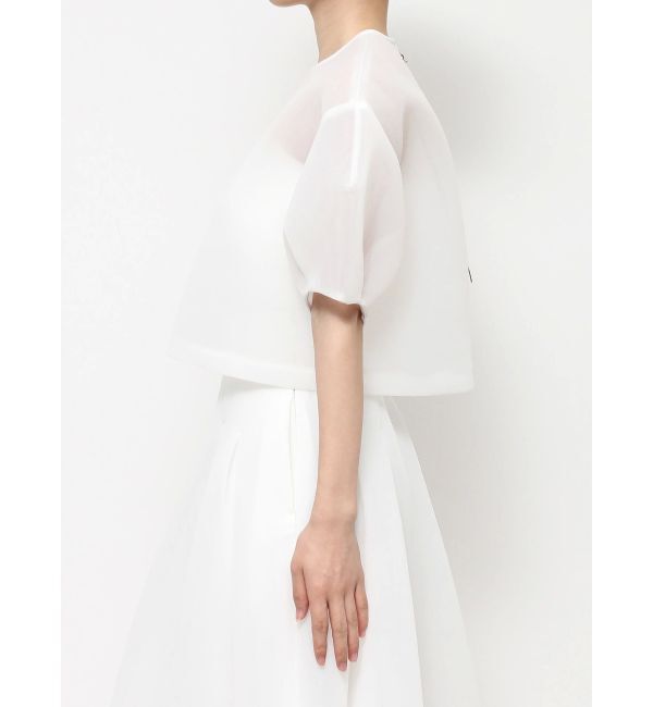 ELENDEEK「MESH BONDING CROPPED TOP」|シャツ・ブラウス|