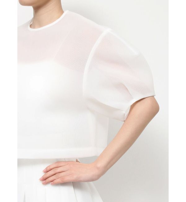 ELENDEEK「MESH BONDING CROPPED TOP」|シャツ・ブラウス|