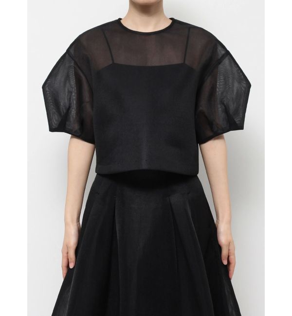 ELENDEEK「MESH BONDING CROPPED TOP」|シャツ・ブラウス|