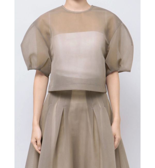 ELENDEEK「MESH BONDING CROPPED TOP」|シャツ・ブラウス|