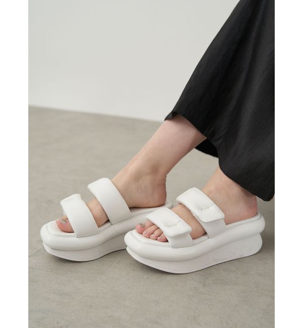 ELENDEEK「DOUBLE BAND SANDAL」|サンダル|オフホワイト