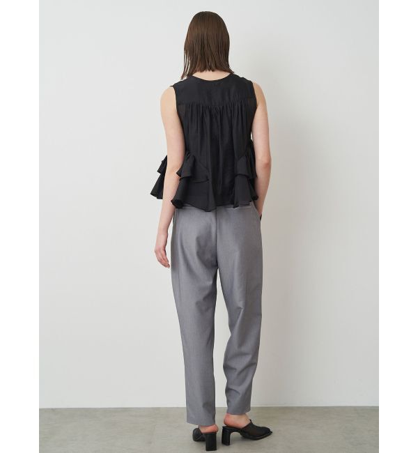 ELENDEEK「SHEER FRILL SLEEVELESS BL」|シャツ・ブラウス|