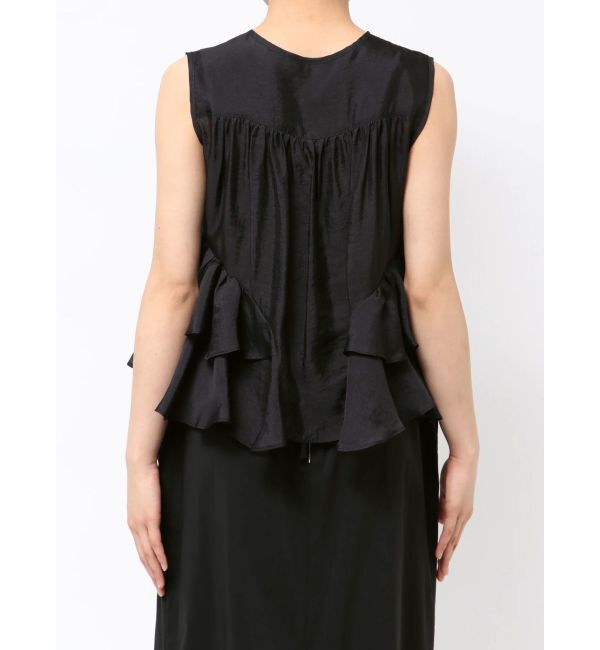 ELENDEEK「SHEER FRILL SLEEVELESS BL」|シャツ・ブラウス|