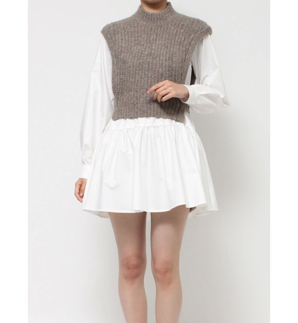 RESEXXY「ミクスチャーニットコンビチュニック」|ニット・セーター|