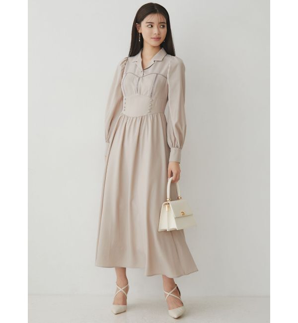 RESEXXY「オープンカラーコルセットシャツワンピース」|ワンピース|