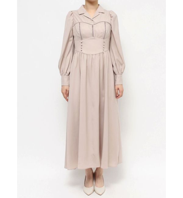 RESEXXY「オープンカラーコルセットシャツワンピース」|ワンピース|