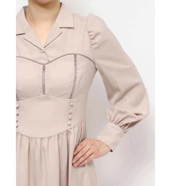 RESEXXY「オープンカラーコルセットシャツワンピース」|ワンピース|