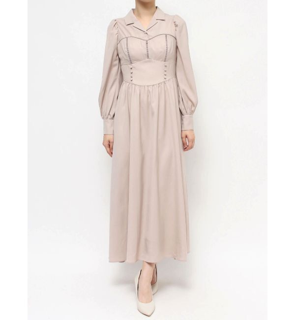 RESEXXY「オープンカラーコルセットシャツワンピース」|ワンピース|