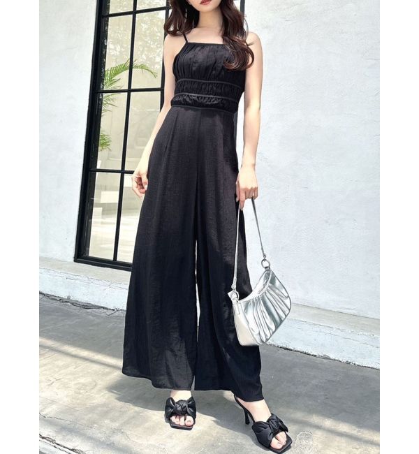 RESEXXY「シフォンキャミコンビネゾン」|オールインワン|ブラック