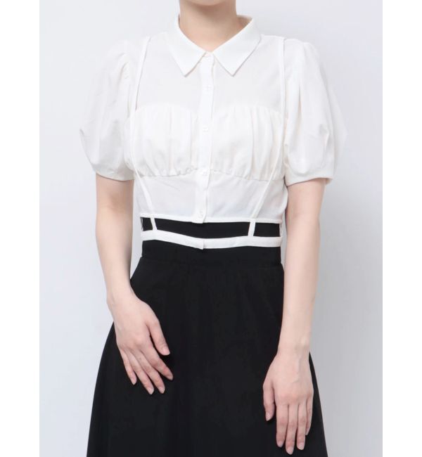 RESEXXY「ナローストラップコルセットシャツ」|シャツ・ブラウス|