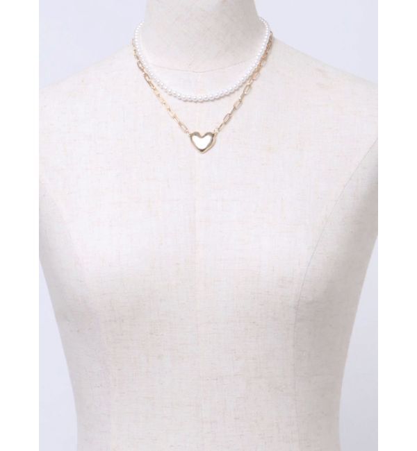RESEXXY「ポイントハート2連ネックレス」|ネックレス|