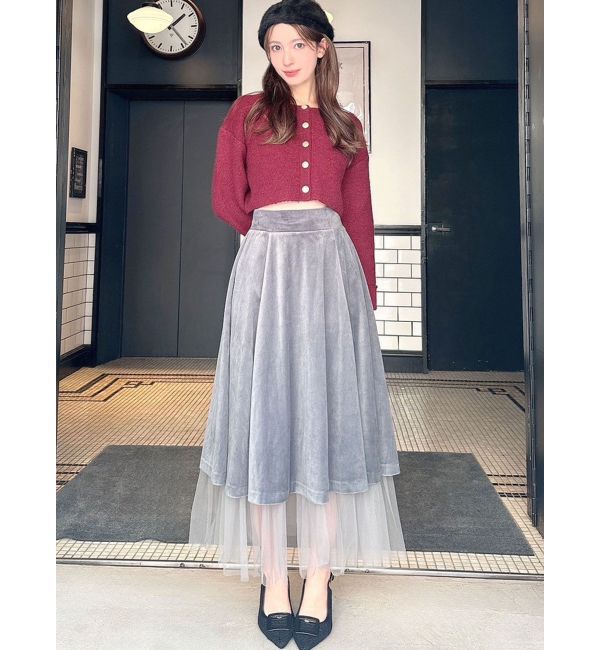 RESEXXY「ベロアチュールロングスカート」|スカート|