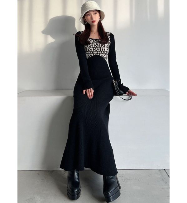 RESEXXY「ロゴジャカードマーメイドワンピース」|ワンピース|