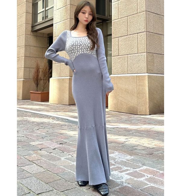 RESEXXY「ロゴジャカードマーメイドワンピース」|ワンピース|