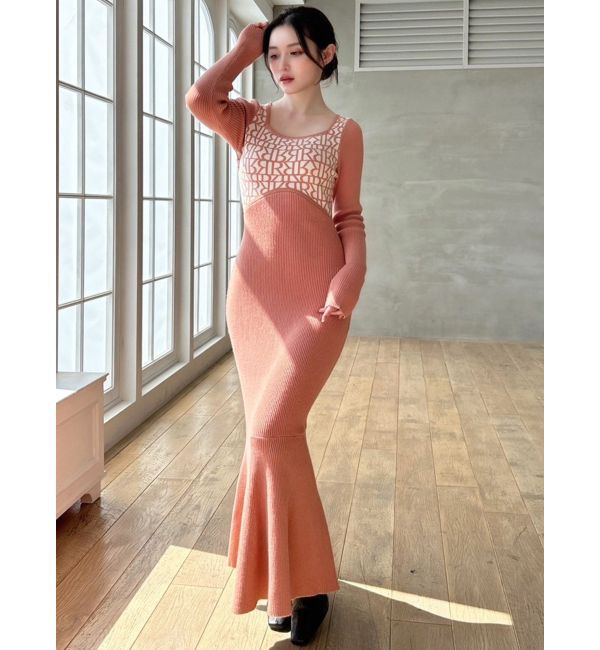 RESEXXY「ロゴジャカードマーメイドワンピース」|ワンピース|