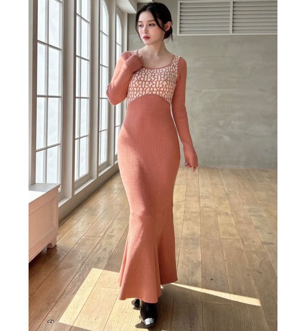 RESEXXY「ロゴジャカードマーメイドワンピース」|ワンピース|