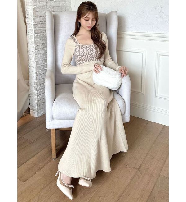 RESEXXY「ロゴジャカードマーメイドワンピース」|ワンピース|