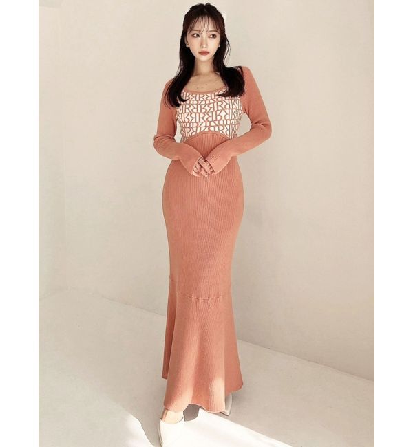 RESEXXY「ロゴジャカードマーメイドワンピース」|ワンピース|