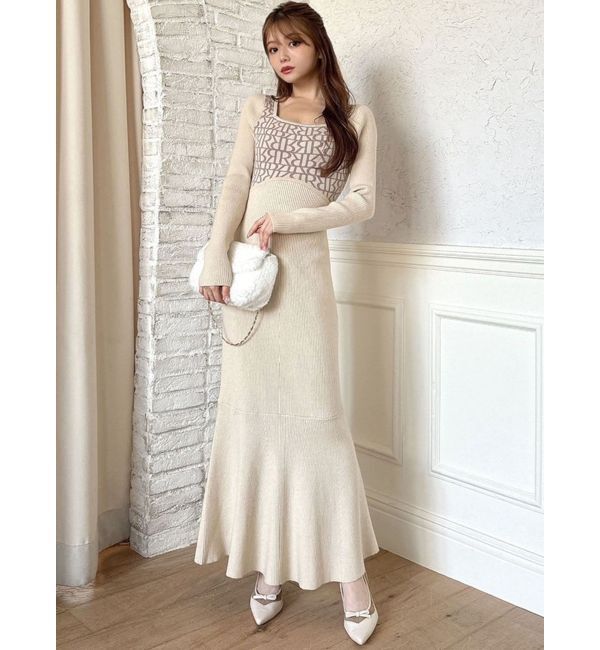 RESEXXY「ロゴジャカードマーメイドワンピース」|ワンピース|