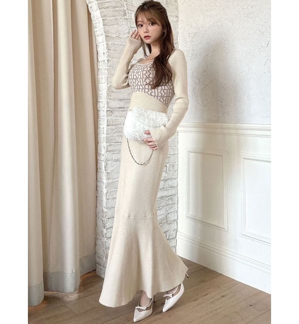 RESEXXY「ロゴジャカードマーメイドワンピース」|ワンピース|