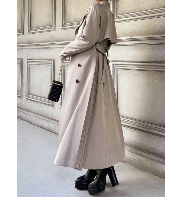 RESEXXY「サイドプリーツトレンチコート」|トレンチコート|