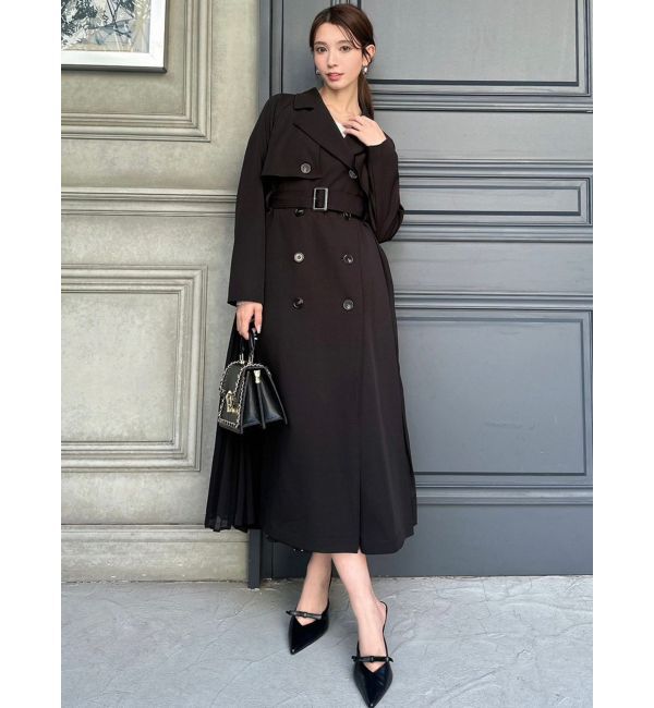 RESEXXY「サイドプリーツトレンチコート」|トレンチコート|