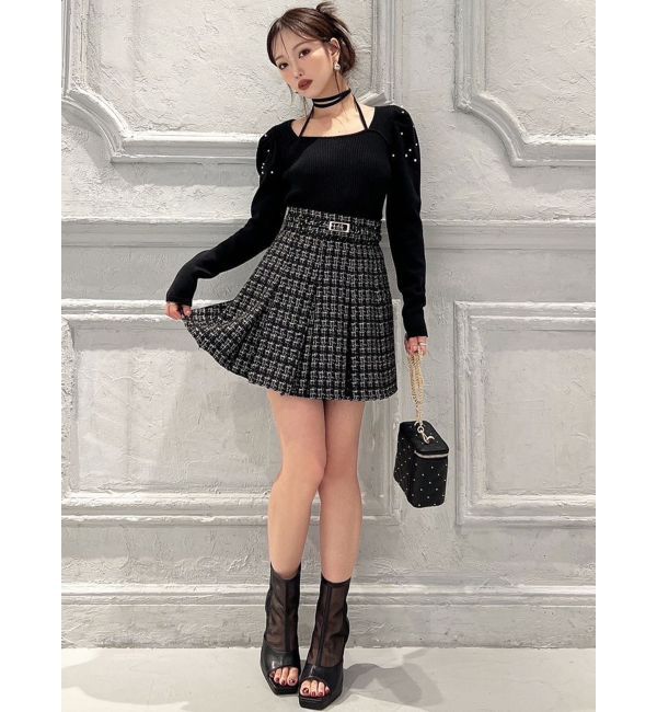 RESEXXY「ツイードプリーツミニスカート【セットアップ着用可能】」|スカート|