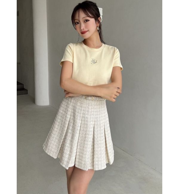 RESEXXY「ツイードプリーツミニスカート【セットアップ着用可能】」|スカート|