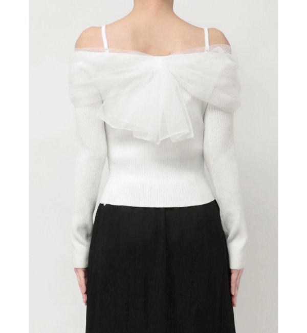 RESEXXY「バックリボンオフショルニットトップス」|ニット・セーター|