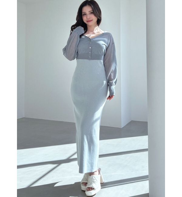 RESEXXY「シアーカーデコンビニットワンピース」|ワンピース|